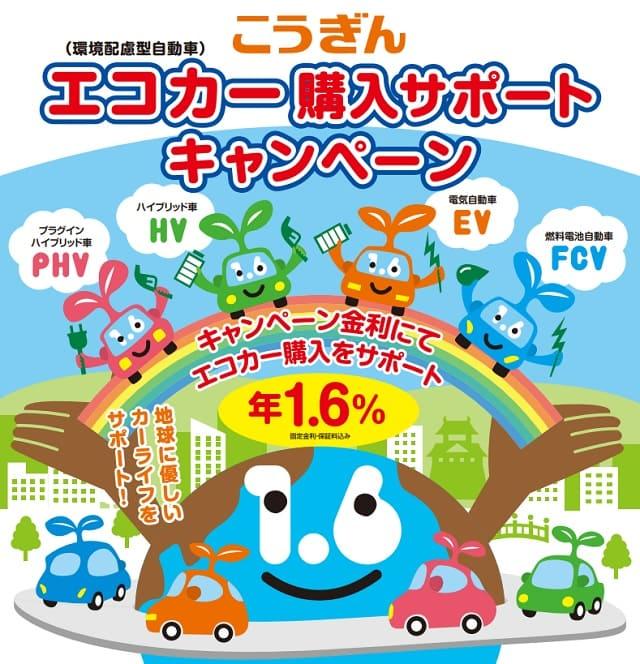 こうぎんエコカー（環境配慮型自動車）購入サポートキャンペーン【2023.08.10～2024.03.31】