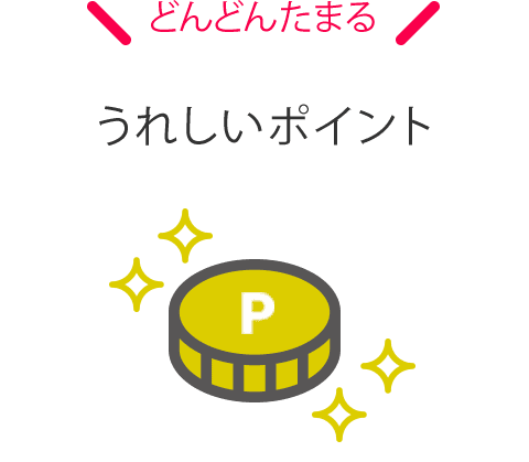 どんどんたまるうれしいポイント