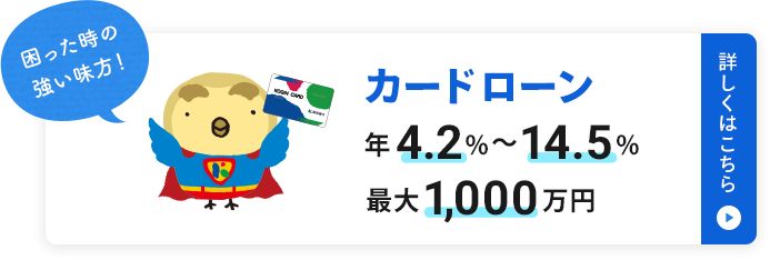 困った時の強い味方！ カードローン