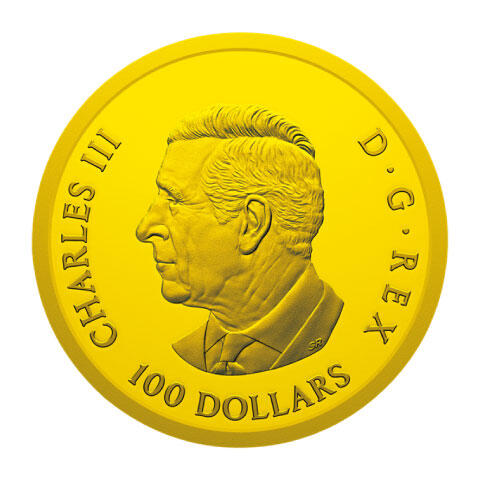 100カナダドル金貨（表面）