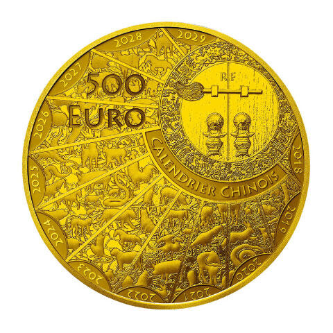 500ユーロ金貨（裏面）