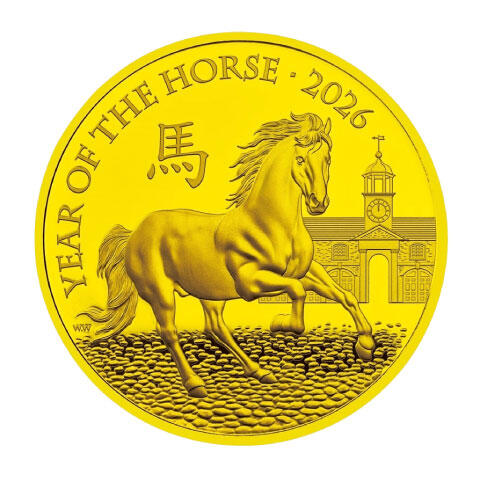 英国100ポンド金貨（裏面）