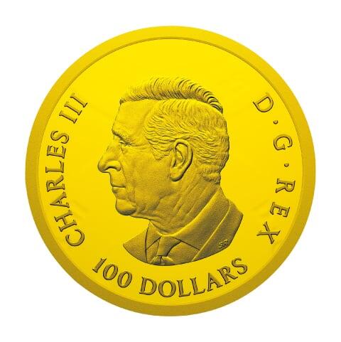 100カナダドル金貨（表面）