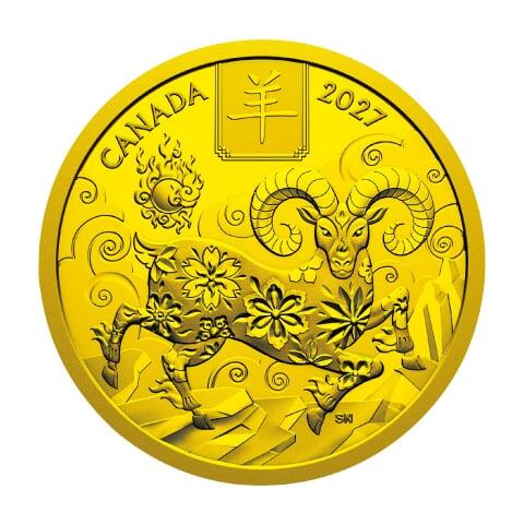 100カナダドル金貨（裏面）