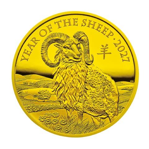 英国500ポンド金貨（裏面）