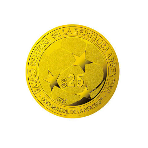 F. 25ペソ金貨＜アルゼンチン＞（表面）