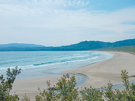 高知県内外からサーファーも訪れる【大岐の浜】