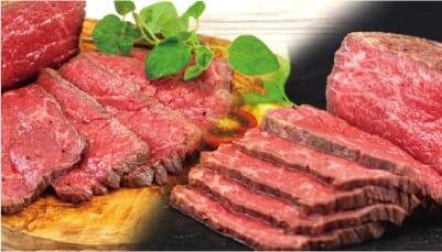 土佐和牛の黒毛和牛・土佐赤牛藁焼き　ローストビーフ食べ比べセット