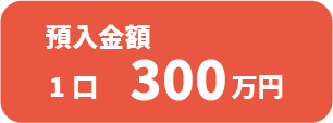 預入金額：1口300万円