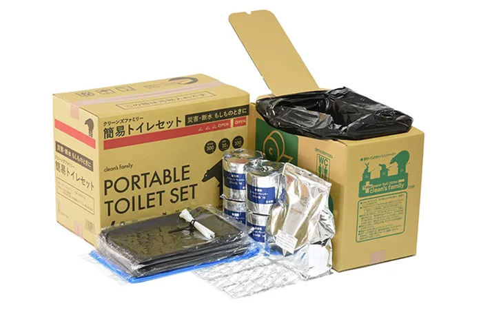 「10年保存クリーンズファミリー簡易トイレ付トイレセット100回 MHCF-301」