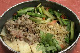 葉にんにくのすきやき