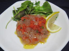 トビウオのトマト・バジル和え