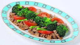 ブロッコリーの豚肉オイスターソースあんかけ