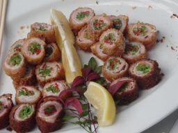 ピーマンの豚肉めんたい揚げ