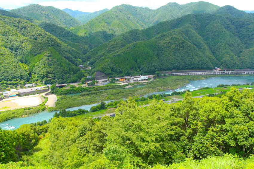 四万十川の流れが一望