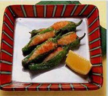 ししとうの詰め揚げ