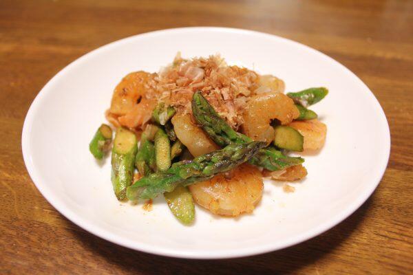 アスパラガスと海老のマヨネーズソテー