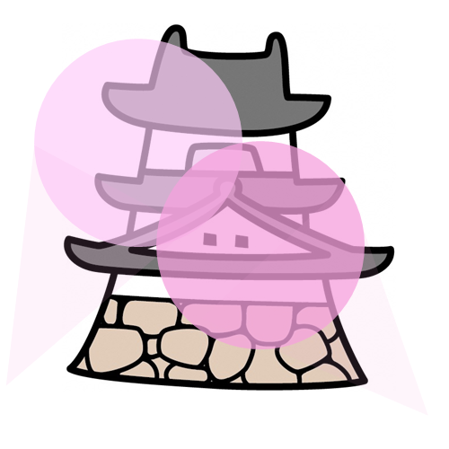 高知城がピンクに染まる日