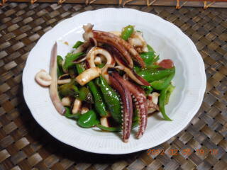 イカとピーマンの炒め物