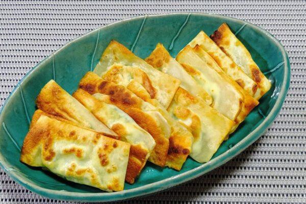 大葉のクリームチーズ焼きワンタン
