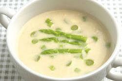 アスパラガスとコーンのスープ