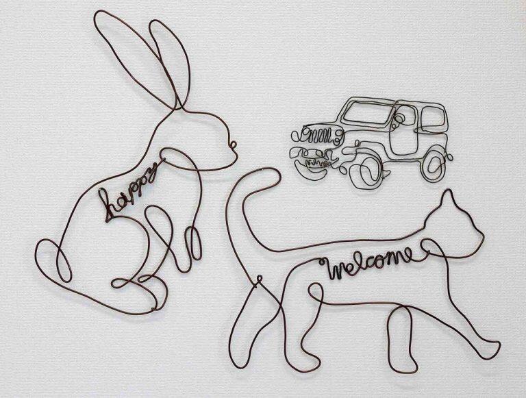 ワイヤーを使ったワイヤーアート体験