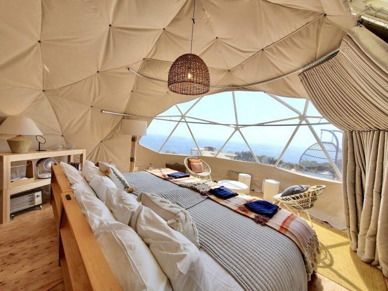 新たな目玉として4棟のドーム型グランピング施設を新設