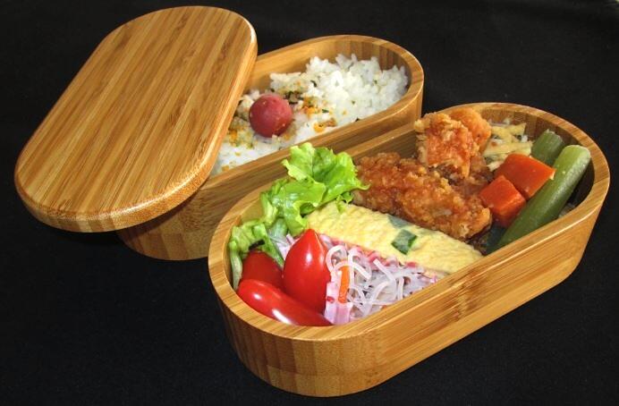 天然素材の温もりを感じる竹製ランチボックス