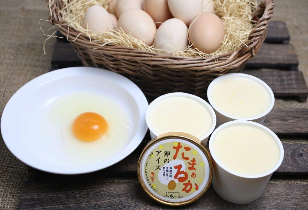 高知県の地鶏・土佐ジローの濃厚な卵を使った旨味とコクのある「卵のアイス」