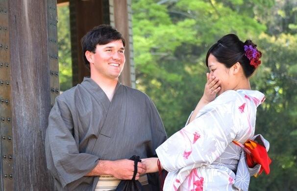 レンタル浴衣で街並み散策