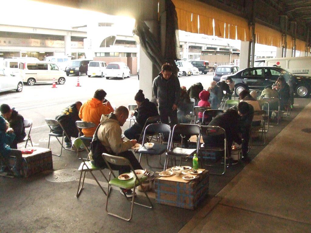 海産物の炭火焼バイキング