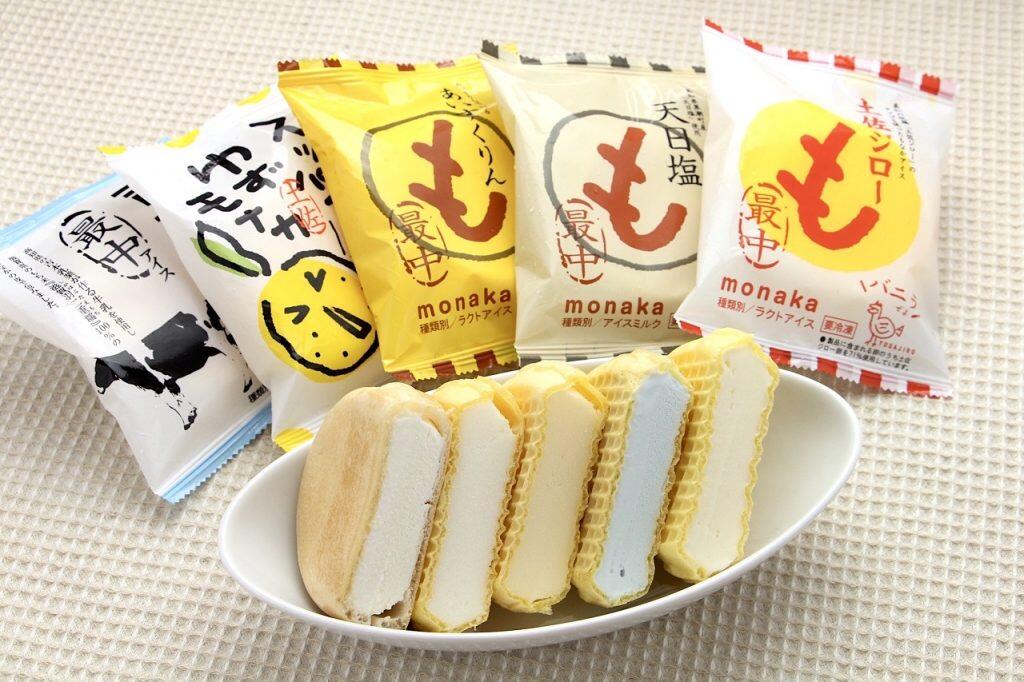 ドトールコーヒーとコラボレーションした「コーヒー薫るアイスモナカ」や、京都の老舗料亭・菊乃井が監修した「菊乃井最中」などのコラボ最中