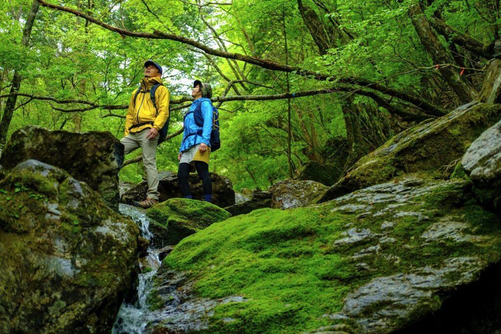 大自然の中でラフティングやトレッキング、クライミングなどのアウトドアアクティビティ