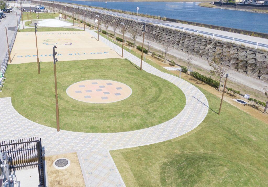 「さくらビレッジ」の中央にあるさくらパーク