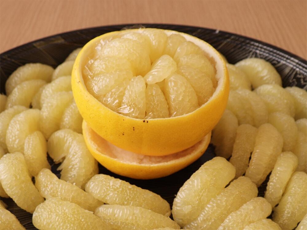 贈答用に作られたサプライズ文旦の写真