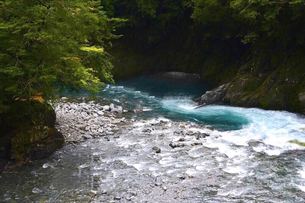 水は物部川の伏流水