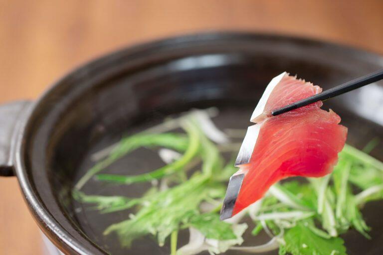 鰹と土佐和牛のしゃぶしゃぶ