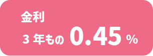 金利：3年もの0.45％
